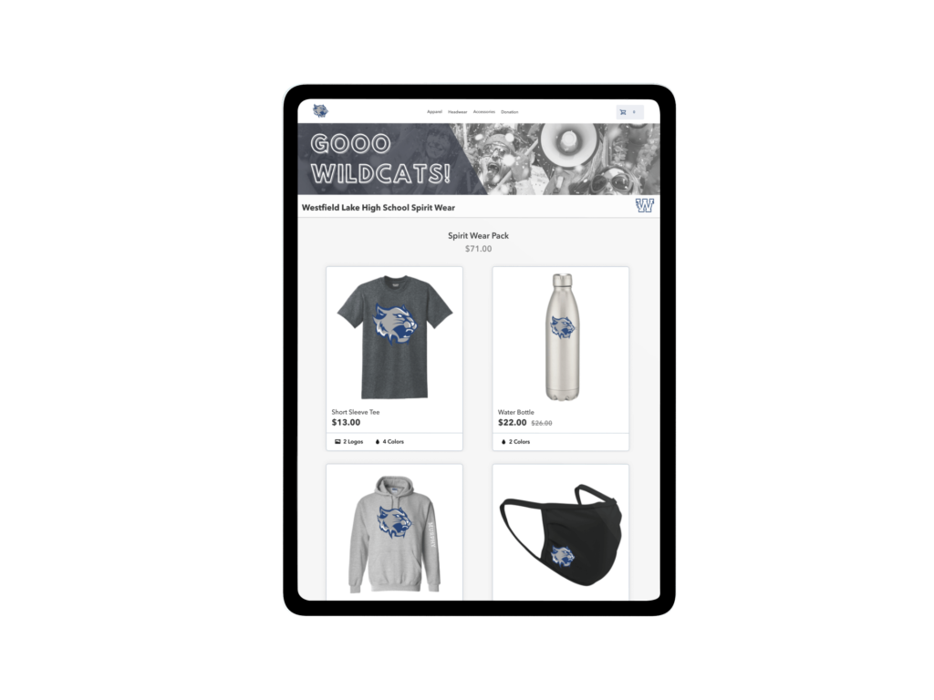 Spirit Wear Sample Online Store - OrderMyGear