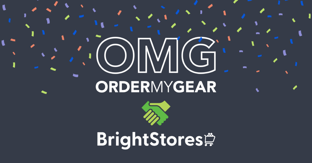 The OMG + BrightStores acquisition announcement banner.
