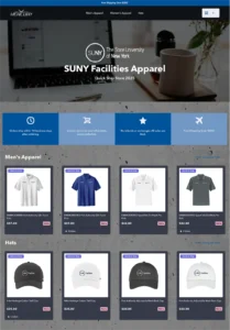 Mercury Screen Printing print-on-demand storefront displaying branded apparel