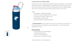 Example of an OMG Presentation product page that includes a customer testimonial and “Recommended for” use cases to add social proof.